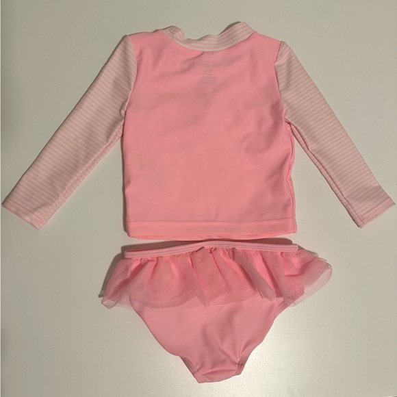 Carter's Baby Girl Pink Unicorn 2-Piece Rashguard Swim Set 9 Months - Picture 2 of 5